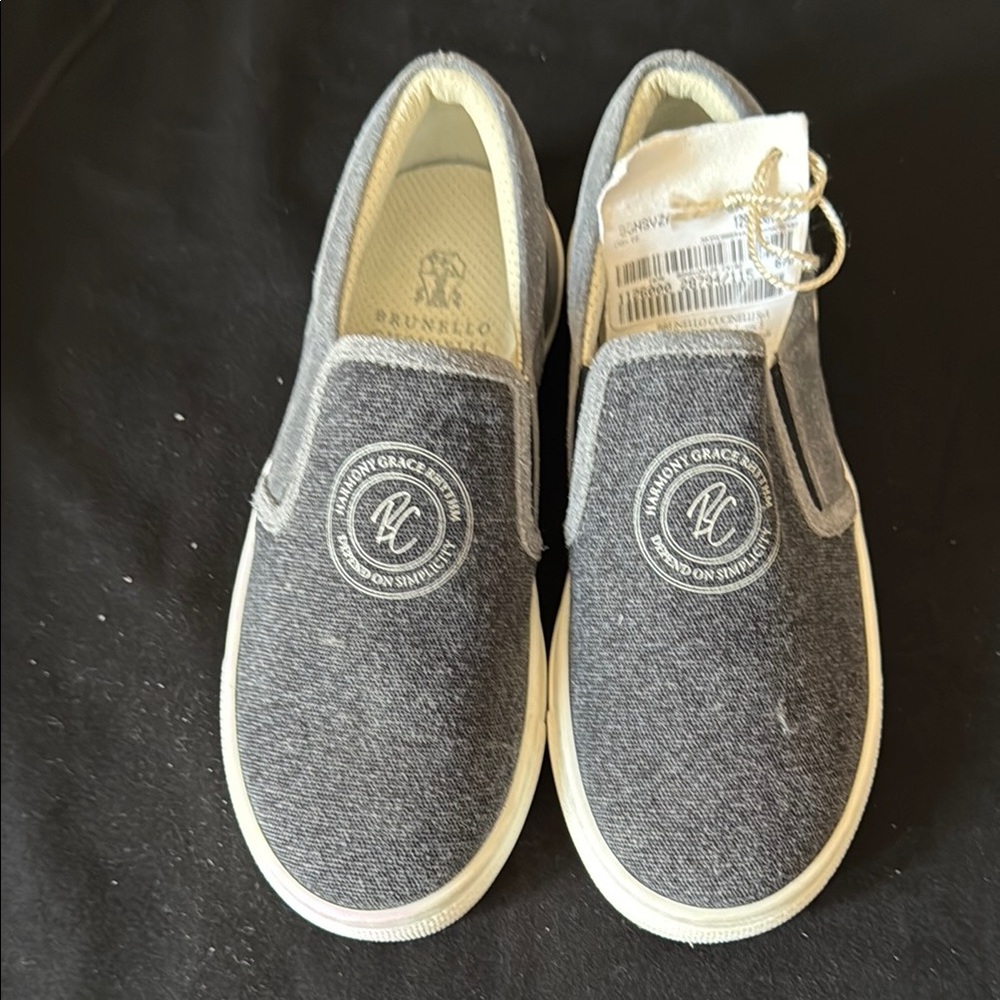 Kids Gray Slip-On Shoes